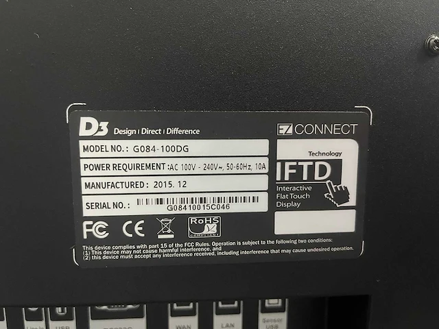 D3 - 84" monitor op verrijdbare standaard - afbeelding 14 van  17