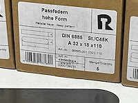 D6885a inlegspie vlak 32x18x110mm (15x) - afbeelding 3 van  3