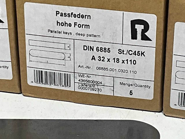 D6885a inlegspie vlak 32x18x110mm (15x) - afbeelding 3 van  3