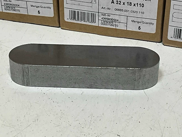 D6885a inlegspie vlak 32x18x110mm (15x) - afbeelding 1 van  3