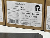 D6885a inlegspie vlak 32x18x110mm (15x) - afbeelding 3 van  3