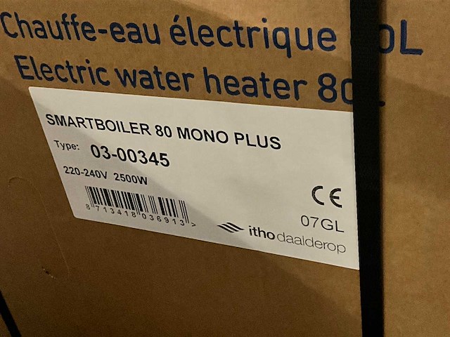 Daalderop 03-00345 elektroboiler 80 liter - afbeelding 2 van  3