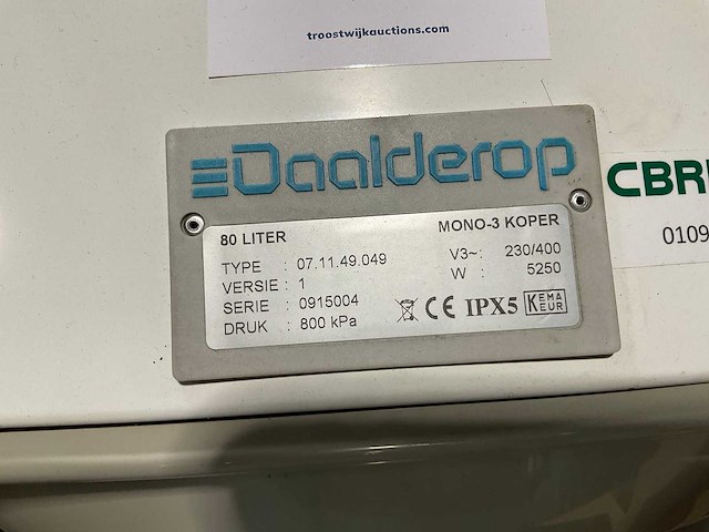 Daalderop 07.11.49.049 boiler - afbeelding 2 van  2