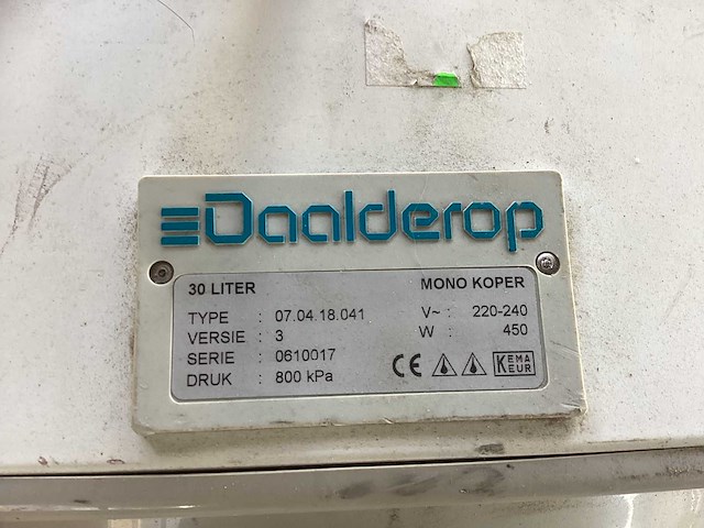 Daalderop boiler 30l - afbeelding 4 van  4