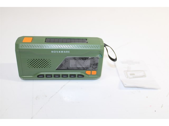 Dab+ noodradio met zonnepaneel en handslinger 4500 mah powerbank, bluetooth 5.0, zaklamp, sos sirene - afbeelding 1 van  1