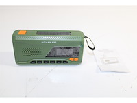 Dab+ noodradio met zonnepaneel en handslinger 4500 mah powerbank, bluetooth 5.0, zaklamp, sos sirene