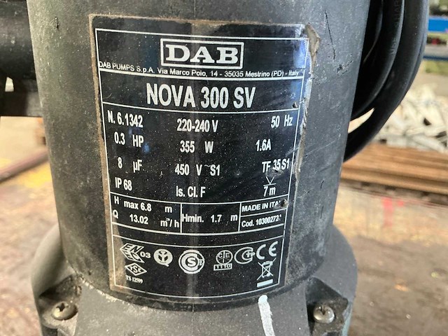 Dab nova 300 sv dompelpomp - afbeelding 6 van  6