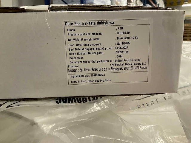 Dadelpasta 10kg (660x) - afbeelding 3 van  3