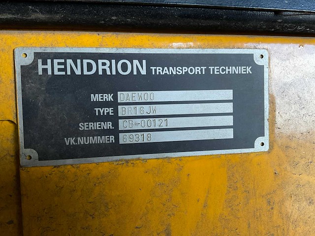 Daewoo - 2002 - br18j - reachtruck - afbeelding 11 van  19