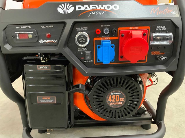 Daewoo - 2023 - gdax9250e-3 - benzine stroomgenerator 230/400v - afbeelding 4 van  9