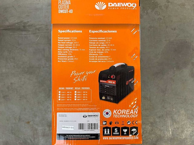 Daewoo - 2024 - dwcut40 - plasmasnijmachine - afbeelding 3 van  9