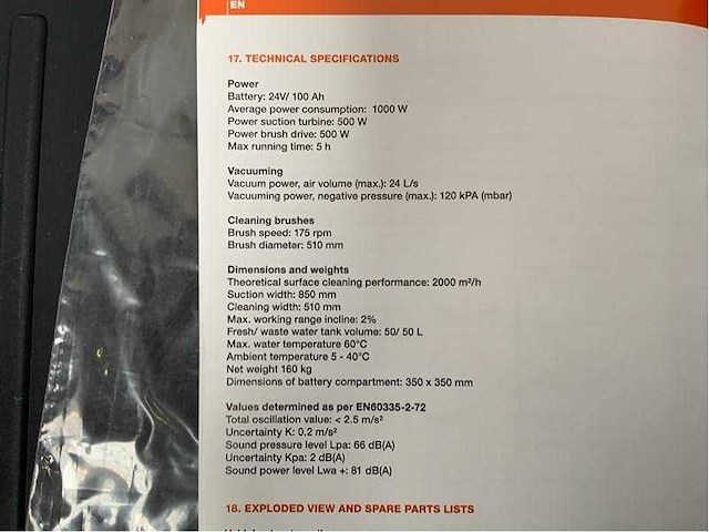 Daewoo - 2025 - dafl50a - schrob-/ zuigmachine - afbeelding 19 van  21