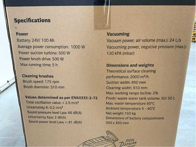 Daewoo - 2025 - dafl50a - schrob-/ zuigmachine - afbeelding 35 van  40