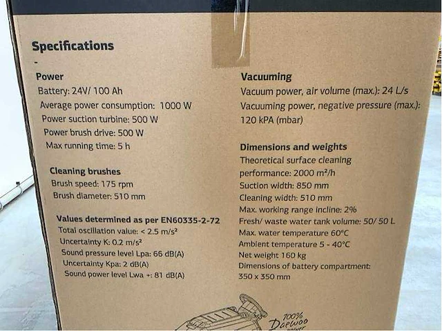 Daewoo - 2025 - dafl50a - schrob-/ zuigmachine - afbeelding 35 van  40