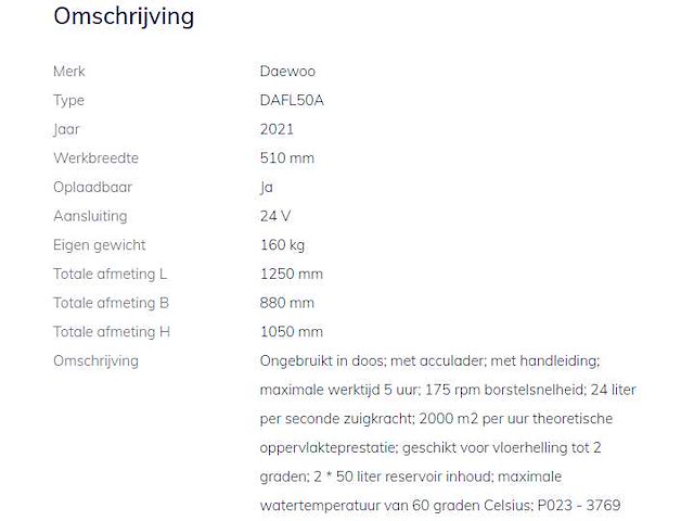Daewoo - 2025 - dafl50a - vloerschrobber - afbeelding 36 van  41