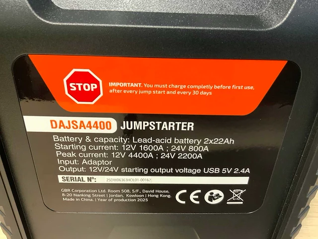 Daewoo - 2025 - dajsa4400 - jump starter 12/24v - afbeelding 6 van  9