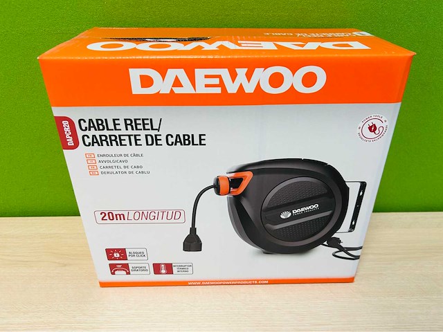 Daewoo - 2025 - dapcr20 - automatisch oprolbare kabelhaspel 20m - afbeelding 8 van  8