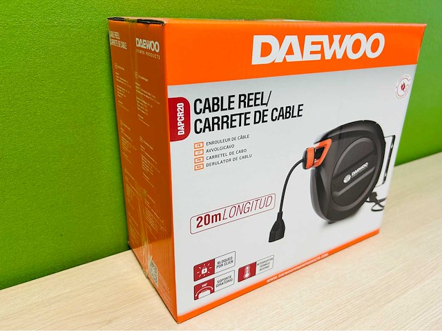 Daewoo - 2025 - dapcr20 - automatisch oprolbare kabelhaspel 20m - afbeelding 7 van  9