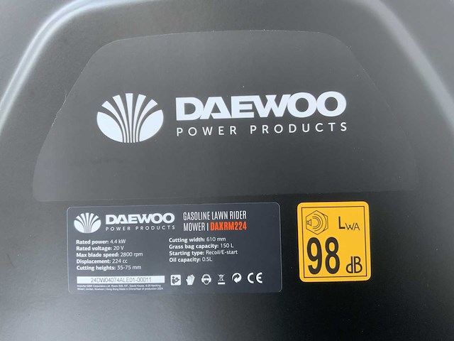 Daewoo - 2025 - daxrm224 - zitmaaier - afbeelding 11 van  14