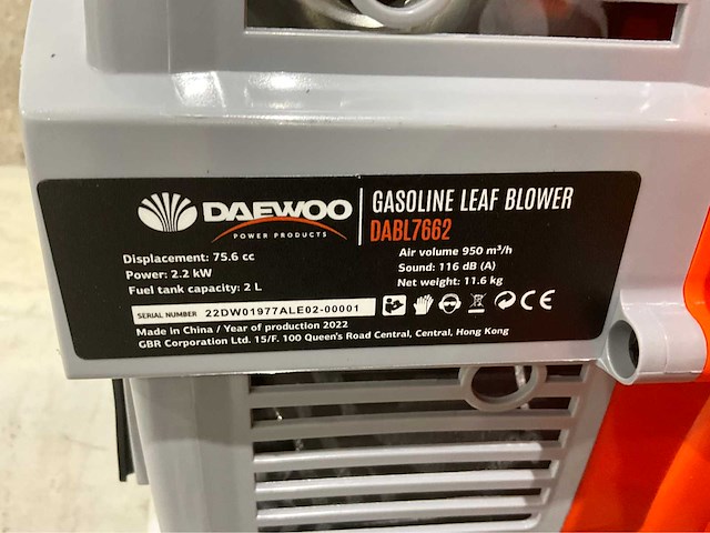 Daewoo - 2026 - dabl7662 - bladblazer - afbeelding 2 van  10