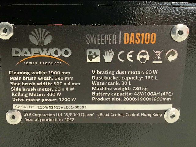 Daewoo - 2026 - das 100 - zelfrijdende veegmachine - afbeelding 18 van  25