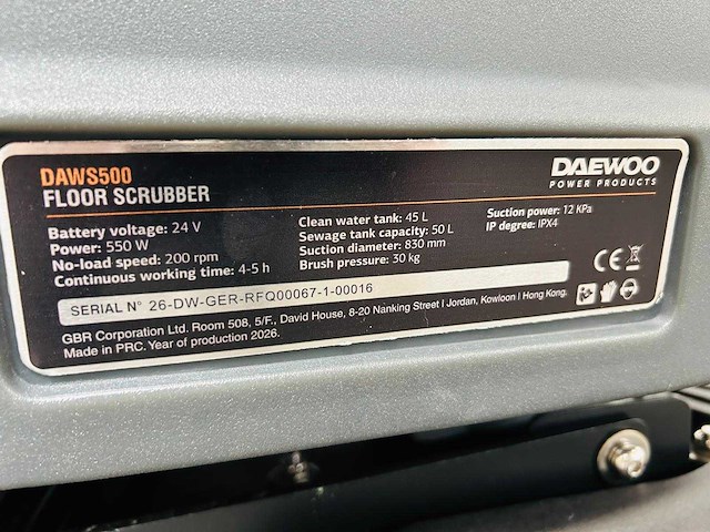 Daewoo - 2026 - daws500 - vloerreiniger - afbeelding 13 van  21