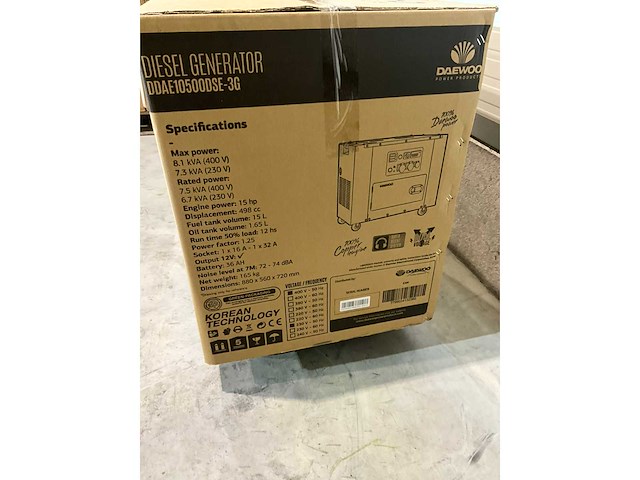 Daewoo - 2026 - ddae10500-3g diesel - noodstroomaggregaat - afbeelding 10 van  16