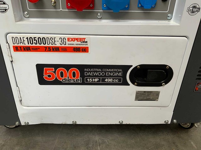 Daewoo - 2026 - ddae10500dse-3g - stroomgenerator 8.1kva - afbeelding 4 van  5