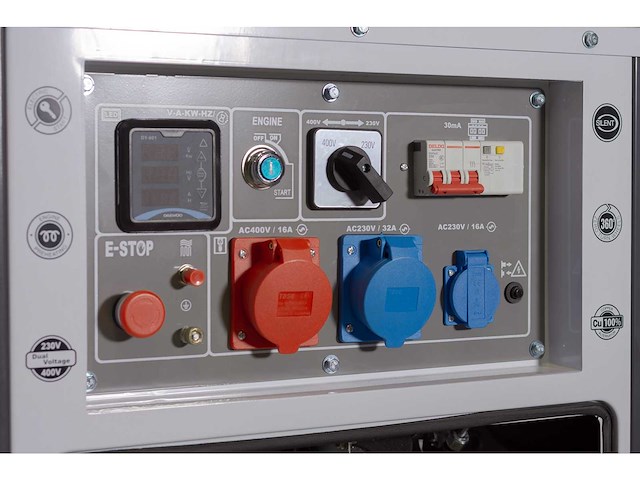 Daewoo - 2026 - ddae10500dse-3g - stroomgenerator 8.1kva - afbeelding 8 van  10