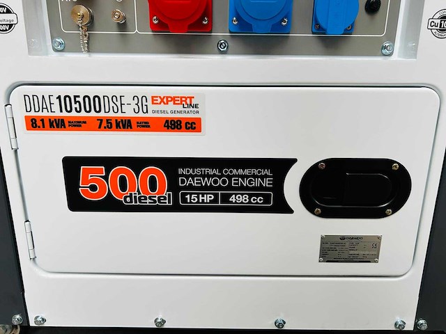 Daewoo - 2026 - ddae10500dse-3g - stroomgenerator 8.1kva - afbeelding 9 van  18