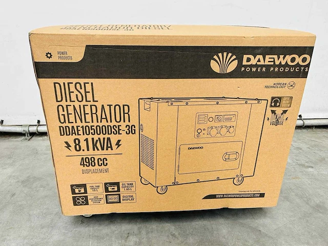 Daewoo - 2026 - ddae10500dse-3g - stroomgenerator 8.1kva - afbeelding 9 van  19