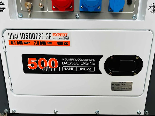 Daewoo - 2026 - ddae10500dse-3g - stroomgenerator 8.1kva - afbeelding 2 van  11