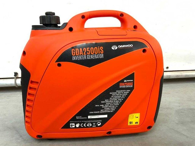 Daewoo - 2026 - gda2500is - inverter generator 2200w 8.7a - afbeelding 8 van  10