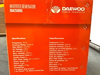 Daewoo - 2026 - gda2500is - inverter generator 2200w 8.7a - afbeelding 5 van  10