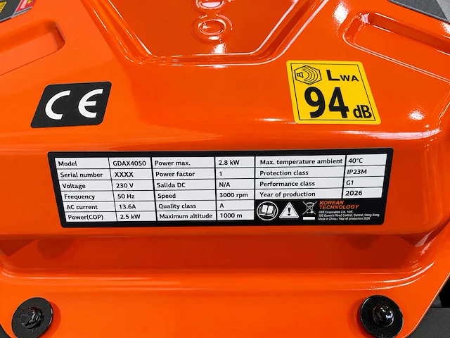 Daewoo - 2026 - gdax4050 - stroomgenerator 2.8kw - afbeelding 12 van  13