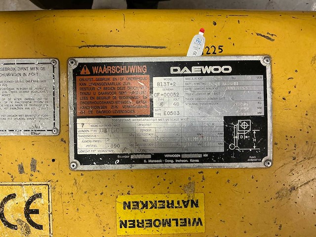 Daewoo - b13t - vorkheftruck met draagdoorn - afbeelding 11 van  13