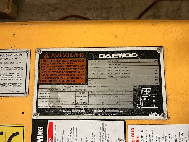 Daewoo - b13t - vorkheftruck met draagdoorn - afbeelding 8 van  10