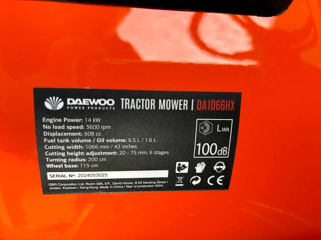 Daewoo - da1066hx - zitmaaier - 2024 - afbeelding 5 van  44