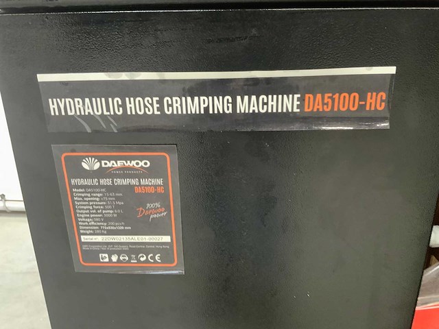 Daewoo - da5100-hc - hydraulische slangenpers - afbeelding 4 van  13