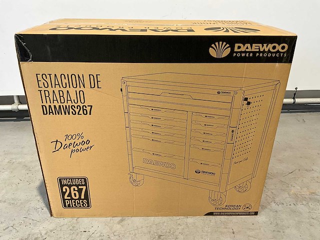 Daewoo - damws267 13 laden 267 delig gereedschap - gereedschapswagen - afbeelding 14 van  21