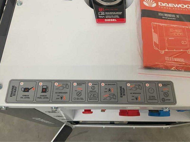 Daewoo - ddae10500dse-3g - 8.1 kva diesel generator 230/400v (50x) - afbeelding 22 van  26