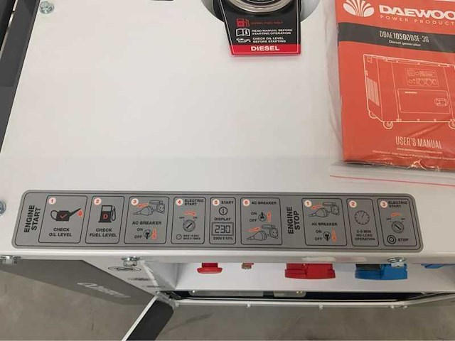 Daewoo - ddae10500dse-3g - 8.1 kva diesel generator 230/400v - afbeelding 2 van  26