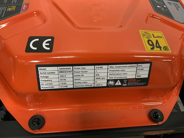 Daewoo - gdax4050 - stroomgenerator / aggregaat - afbeelding 4 van  13