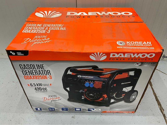 Daewoo - gdax9250e-3 - generator / aggregaat benzine - 6500w - 420 cc motor - afbeelding 3 van  9