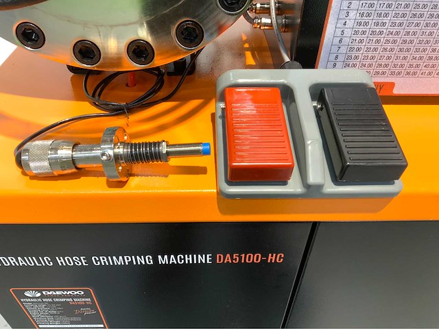 Daewoo da5100-hc - hydraulische slangen pers - krimpbereik: 15-63mm - 3000w - afbeelding 5 van  16