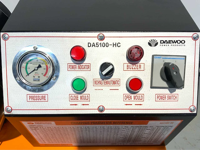 Daewoo da5100-hc - hydraulische slangen pers - krimpbereik: 15-63mm - 3000w - afbeelding 11 van  13