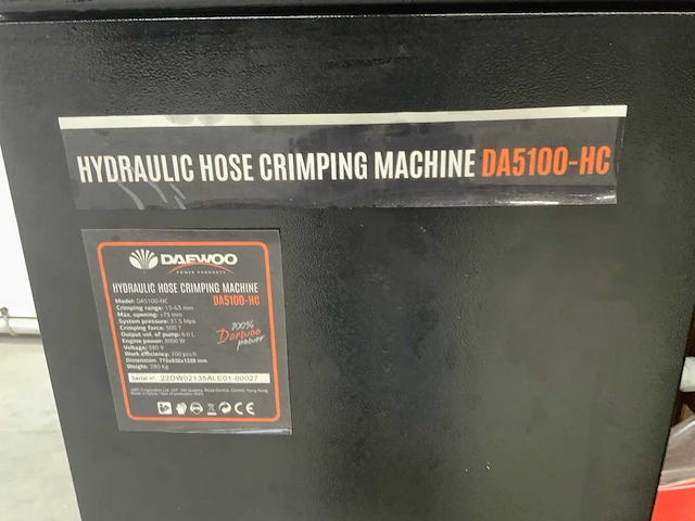 Daewoo da5100-hc hydraulische slangenpers - afbeelding 5 van  13