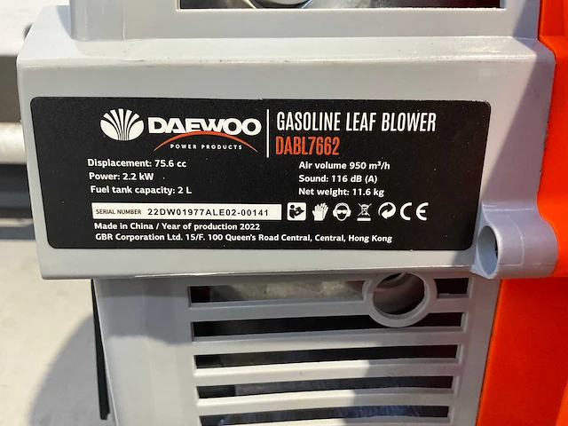 Daewoo dabl7662 - bladblazer 4-takt - 2,2kw - 7000 t/min - afbeelding 5 van  7