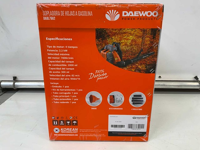 Daewoo dabl7662 benzine rugbladblazer - afbeelding 7 van  11