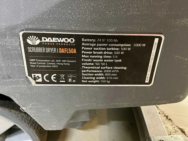 Daewoo dafl50a schrobmachine - afbeelding 2 van  7